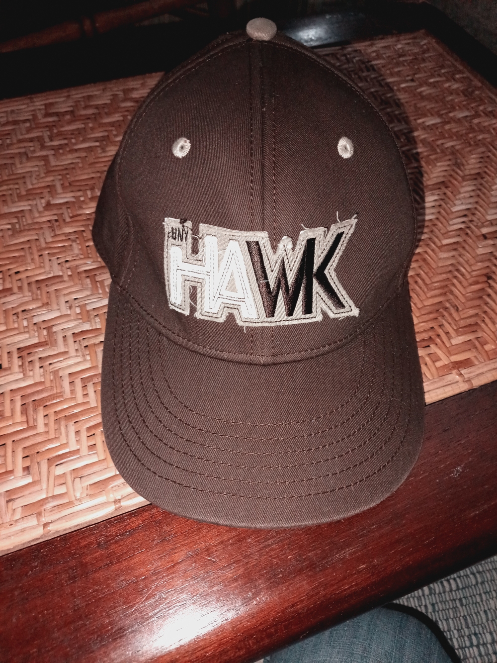 Tony Hawk Brown Baseball Cap with Embroidered HAWK Logo